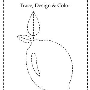 Fruit tracing and coloring pages